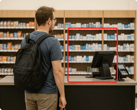 Unattended the customer