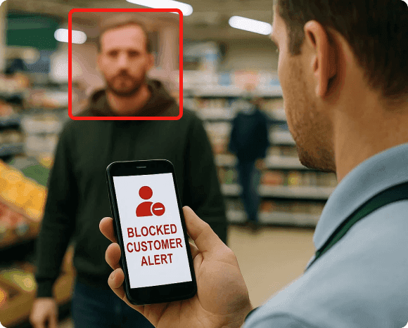 Notify the blocked customer