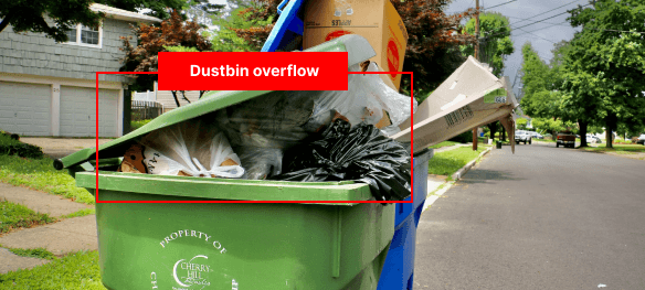 Dustbin overflow detection