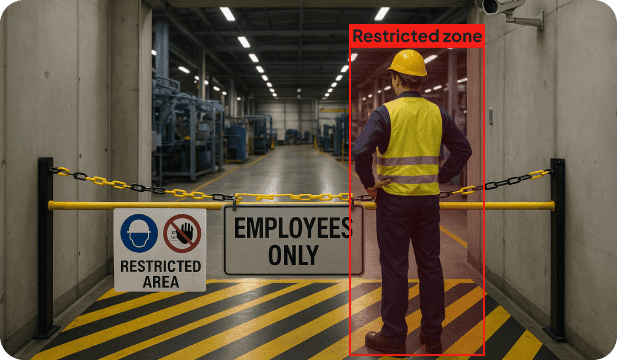 Employee zone restriction