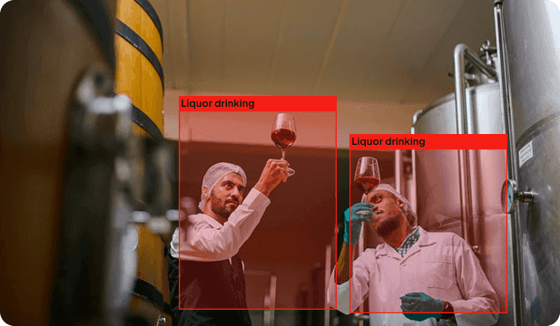 Liquor drinking detection